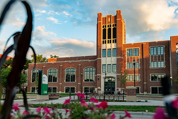 Outside of Chester Fritz library