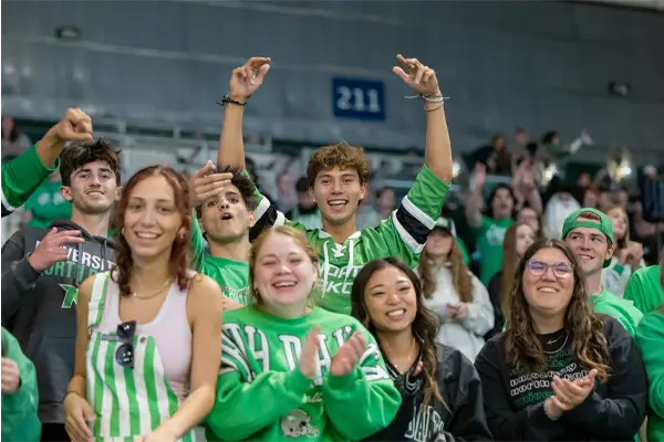 UND Students Cheering at Fighting Hawks Football Game