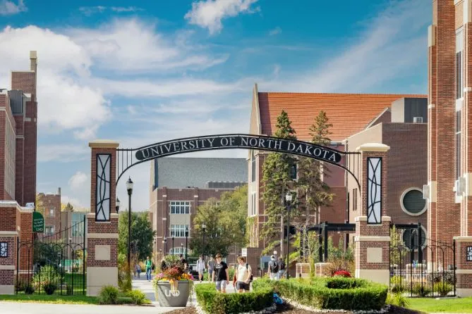 UND campus in summer