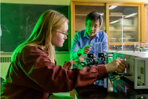 UND Graudate Student Working Hands-On