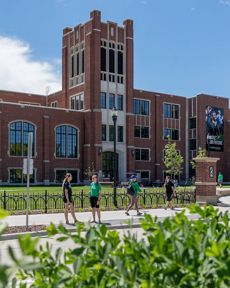 Chester Fritz Library during summer