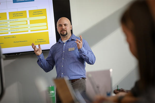 professor in front of a class