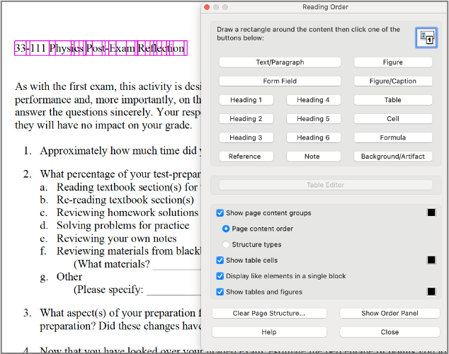 Screenshot of content that has been selected by dragging the cursor around. 