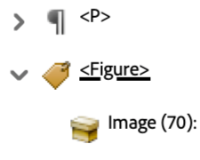 Screenshot of tag nesting for Figure Tag in Adobe Acrobat. 