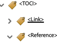 Screenshot of tag nesting for Reference Tag in Adobe Acrobat. 