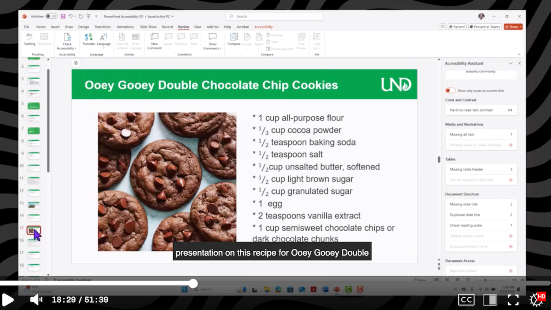 Captions in YuJa's media player