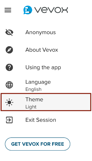 Choose Dark or Light Theme in Vevox's Participant App 