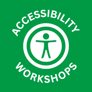 Accessibility Workshops Icon Accessibility Workshops Icon with accompanying text "Accessibility Workshops"