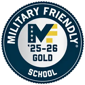 Top Military Friendly School Badge Gold