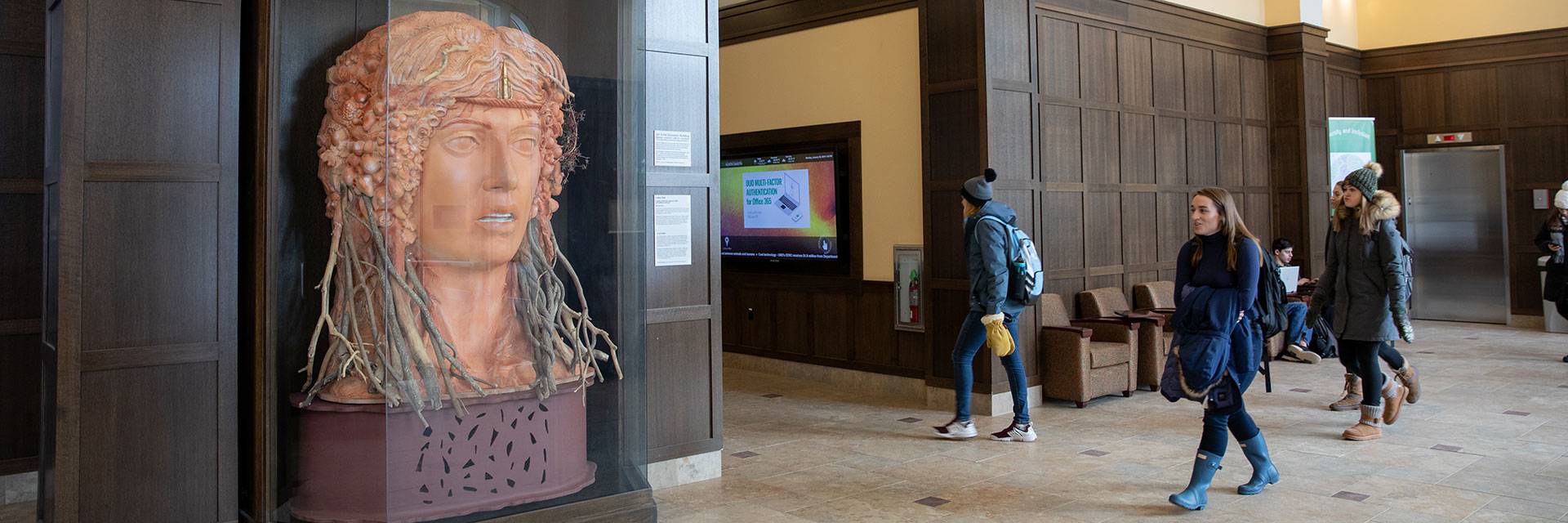 The Daphne sculpture in the Education Building