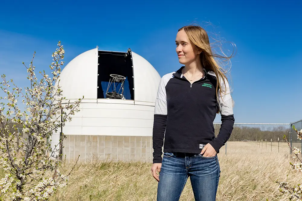 Casia Steinhaus in Physics building on campus