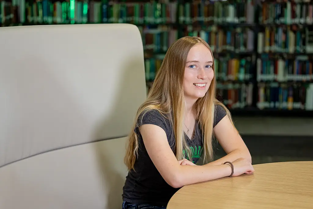 casia in library on UND campus