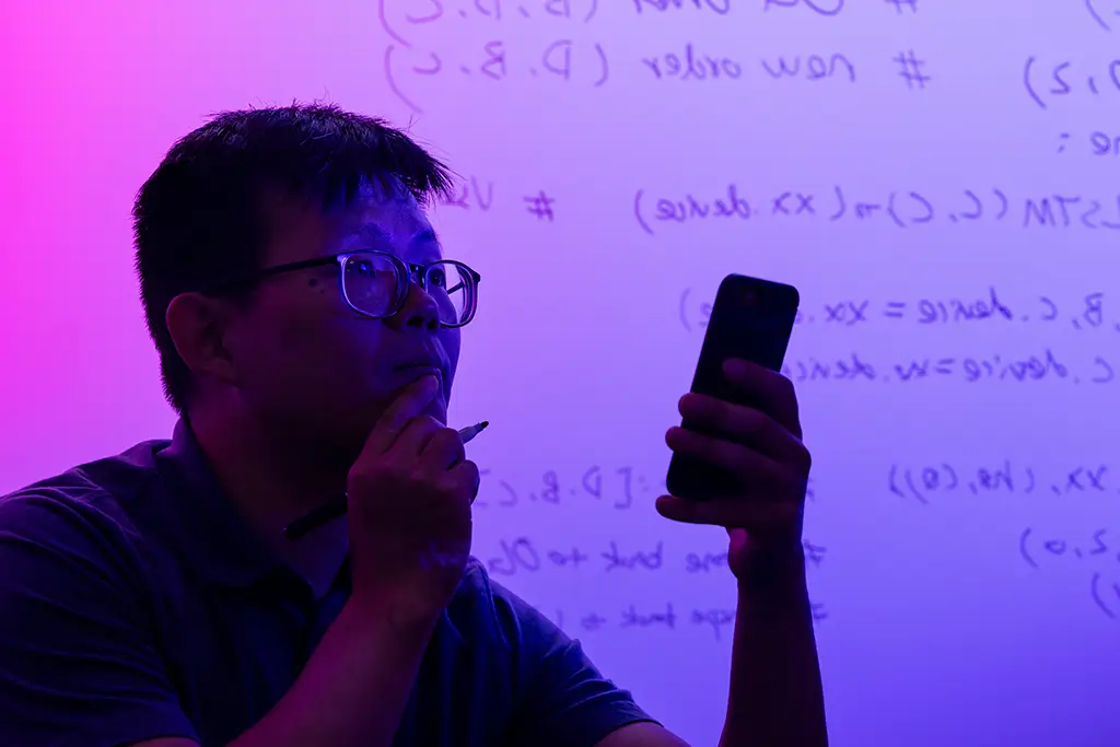 Harry Zou in Data Science classroom at UND