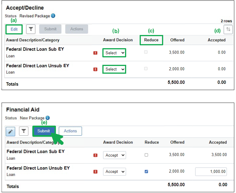 accepting offer notification in campus connection