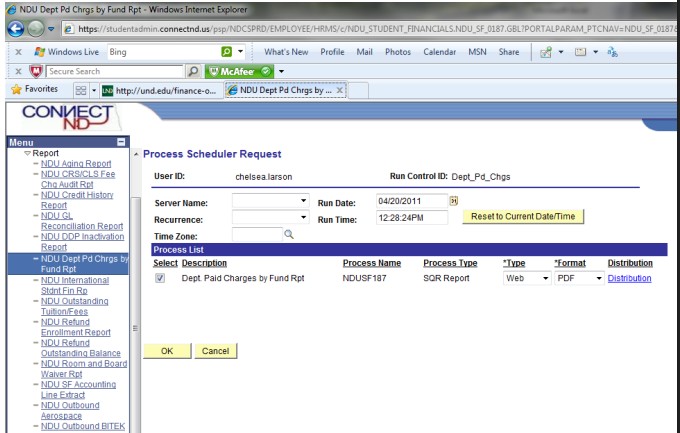 image of screen showing where to process scheduler