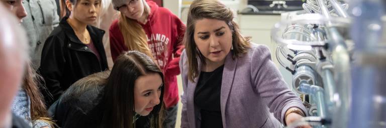 Chemical engineering students and instructor