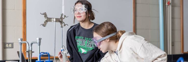 chemistry students in lab