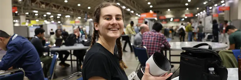 UND Communications Student with Camera