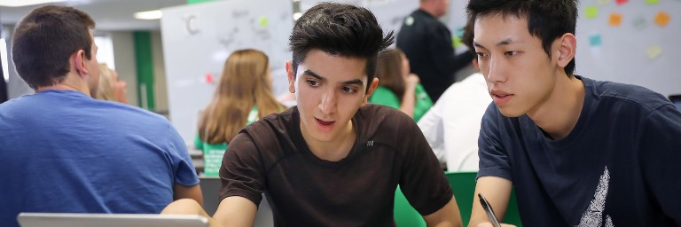 communication students studying