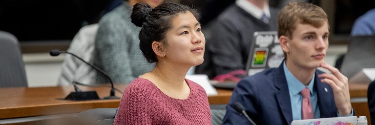 criminal justice masters students in lecture