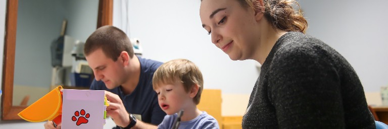 teachers with student