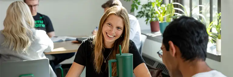 UND Language Student in Classroom