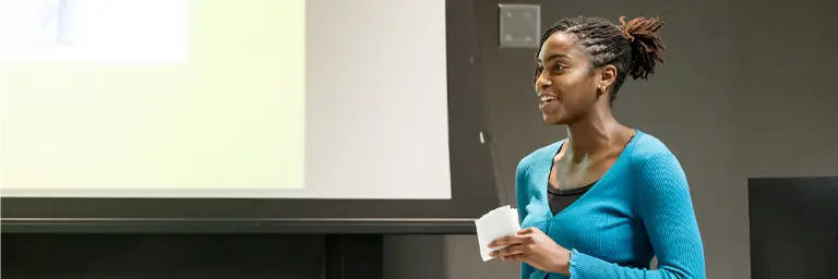 Honors students in acting class