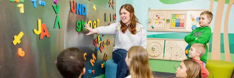 literacy education student reading to children