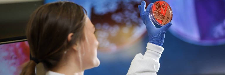 medical laboratory science student in lab