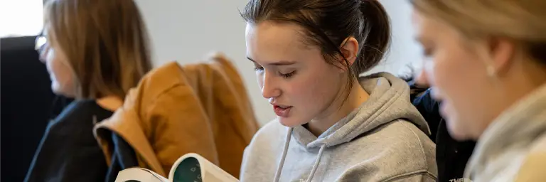 UND Language Student Reading Out Loud