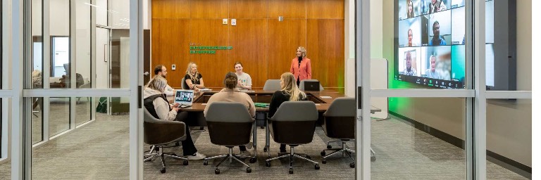 public affairs students listening to professor