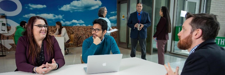 public health student working