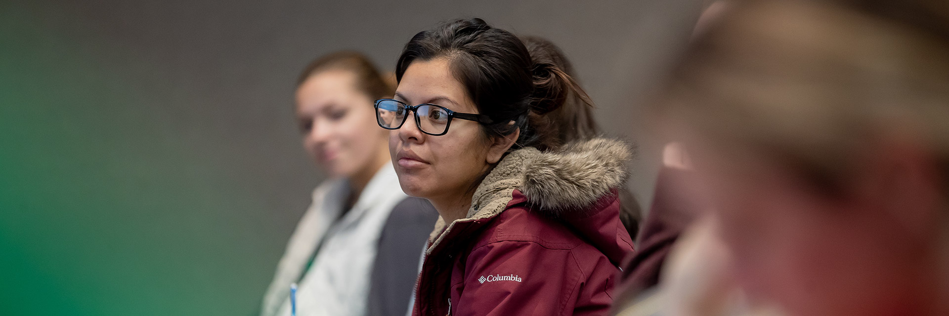 Female students in classroom