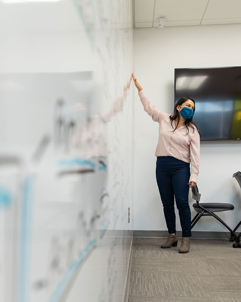 writing on a white board