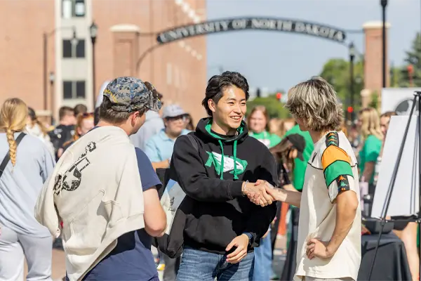 Student talking to UCC representative