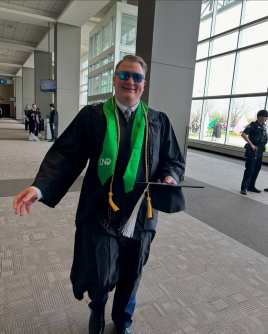 student after graduation